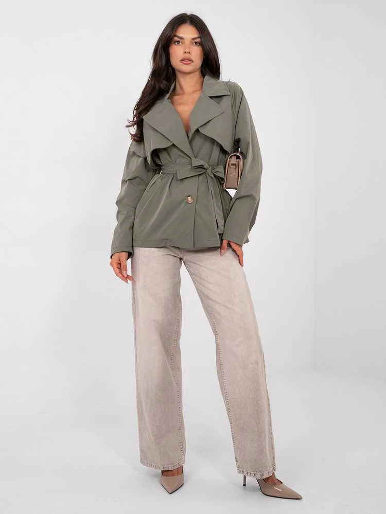 Rue Paris Płaszcz-IT-PL-FL10069.65-khaki