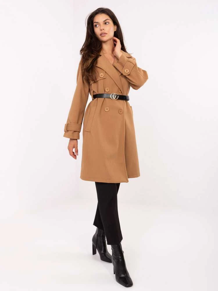 Rue Paris Paltas moterims -IT-PL-FL5712.84-camelowy