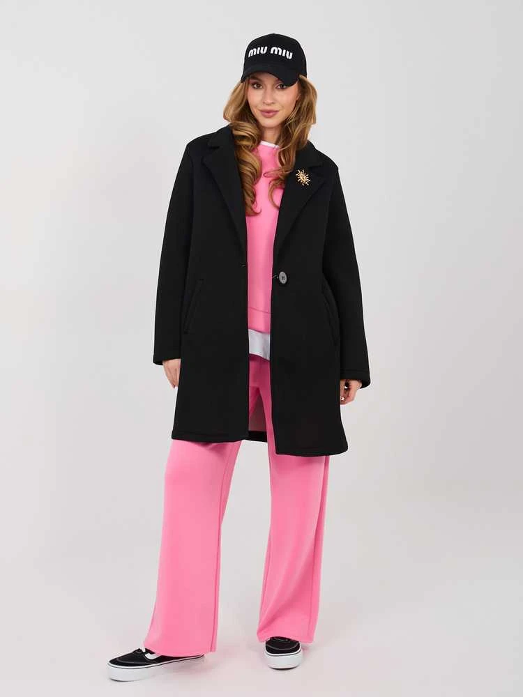 Rue Paris Paltas moterims -IT-PL-FL8153-1.06-juoda