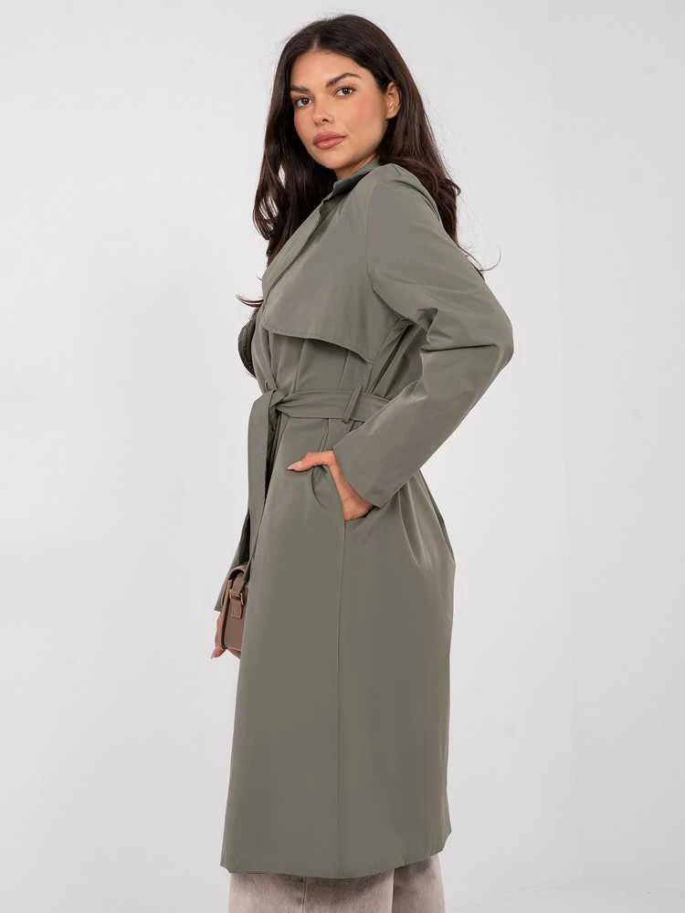 Rue Paris Płaszcz-IT-PL-FL8808.32-khaki
