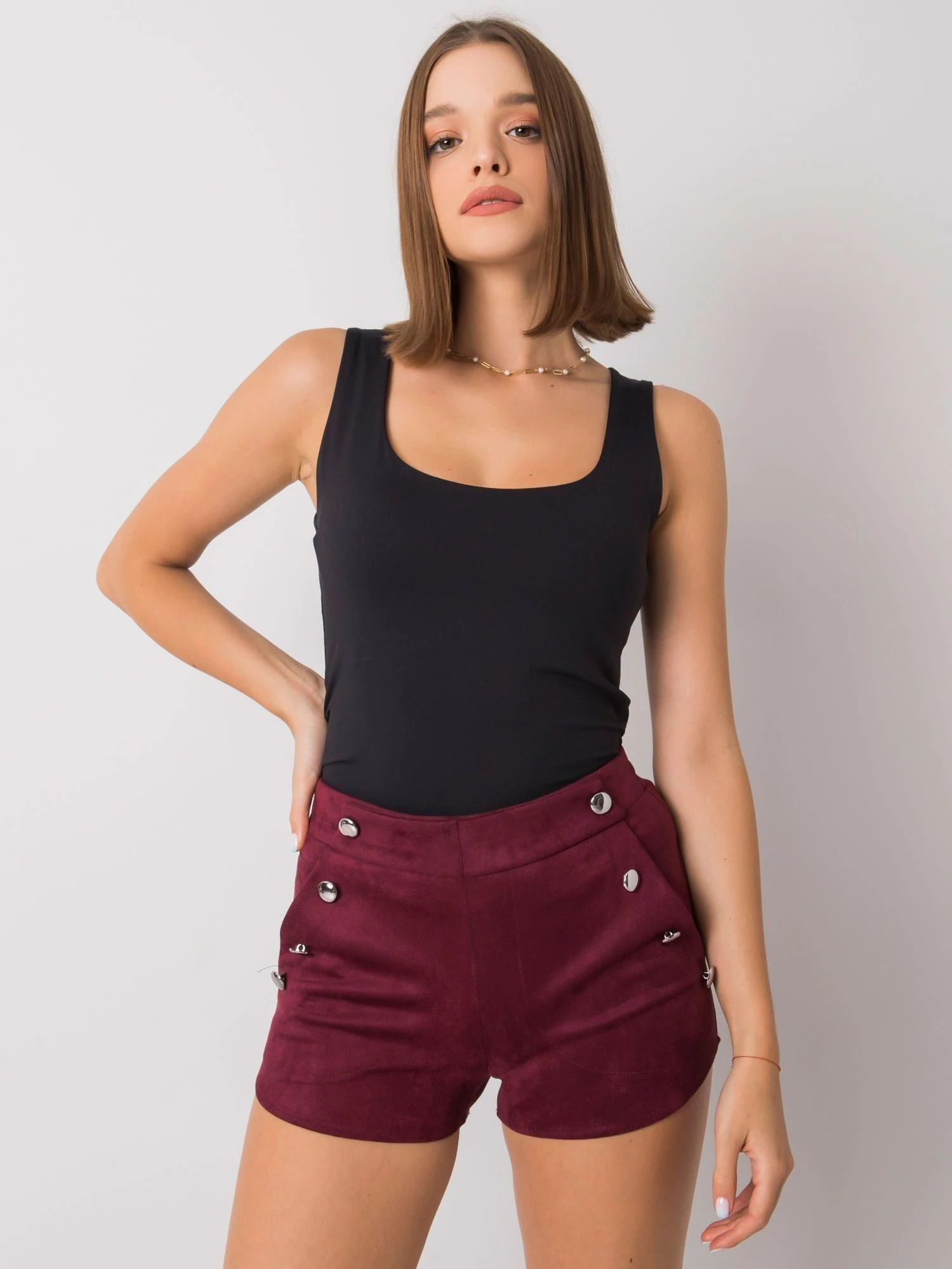 Rue Paris Šortai-CHA-SN-1257.89P-bordo
