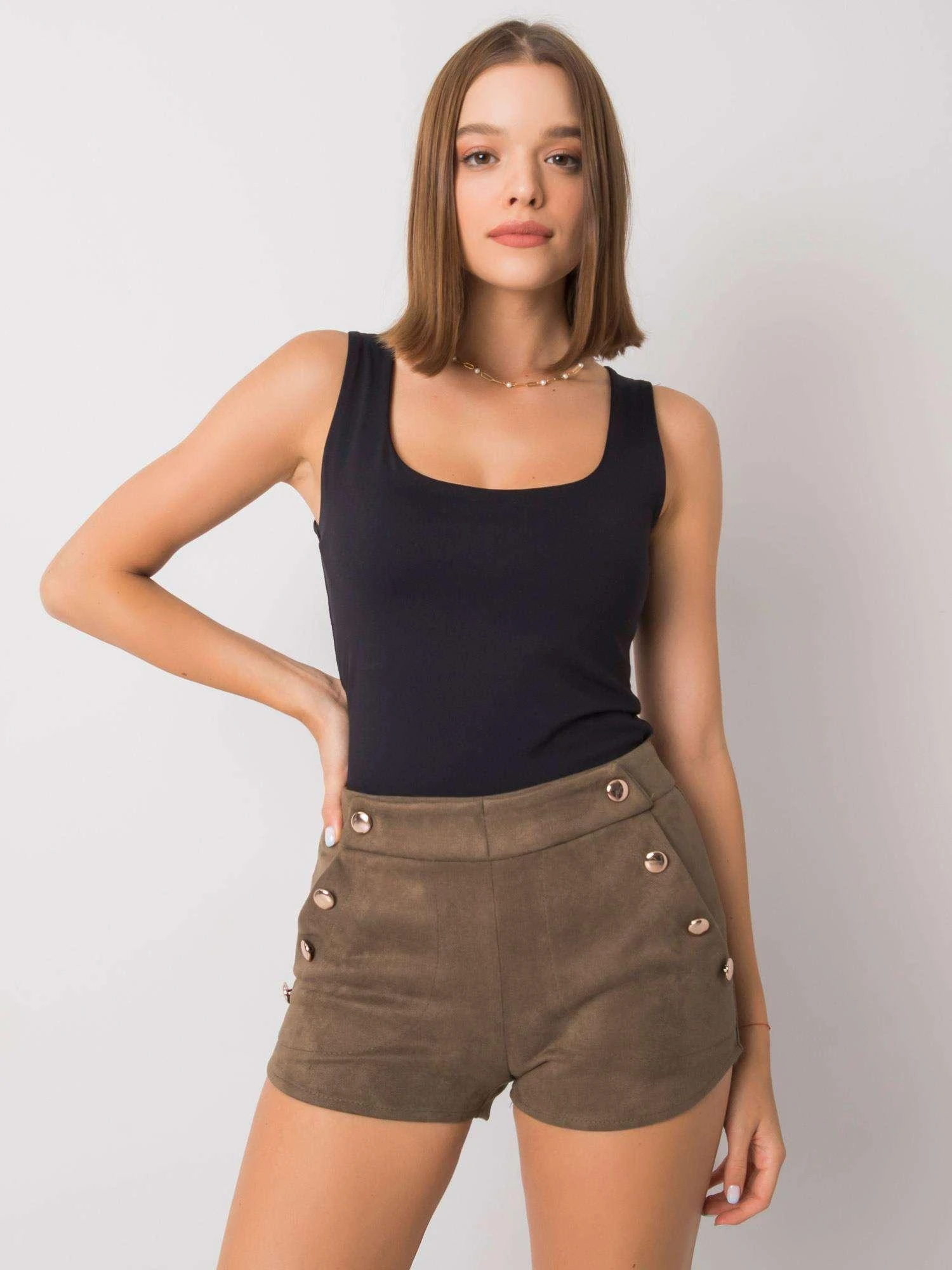 Rue Paris Šortai-CHA-SN-1257.89P-khaki