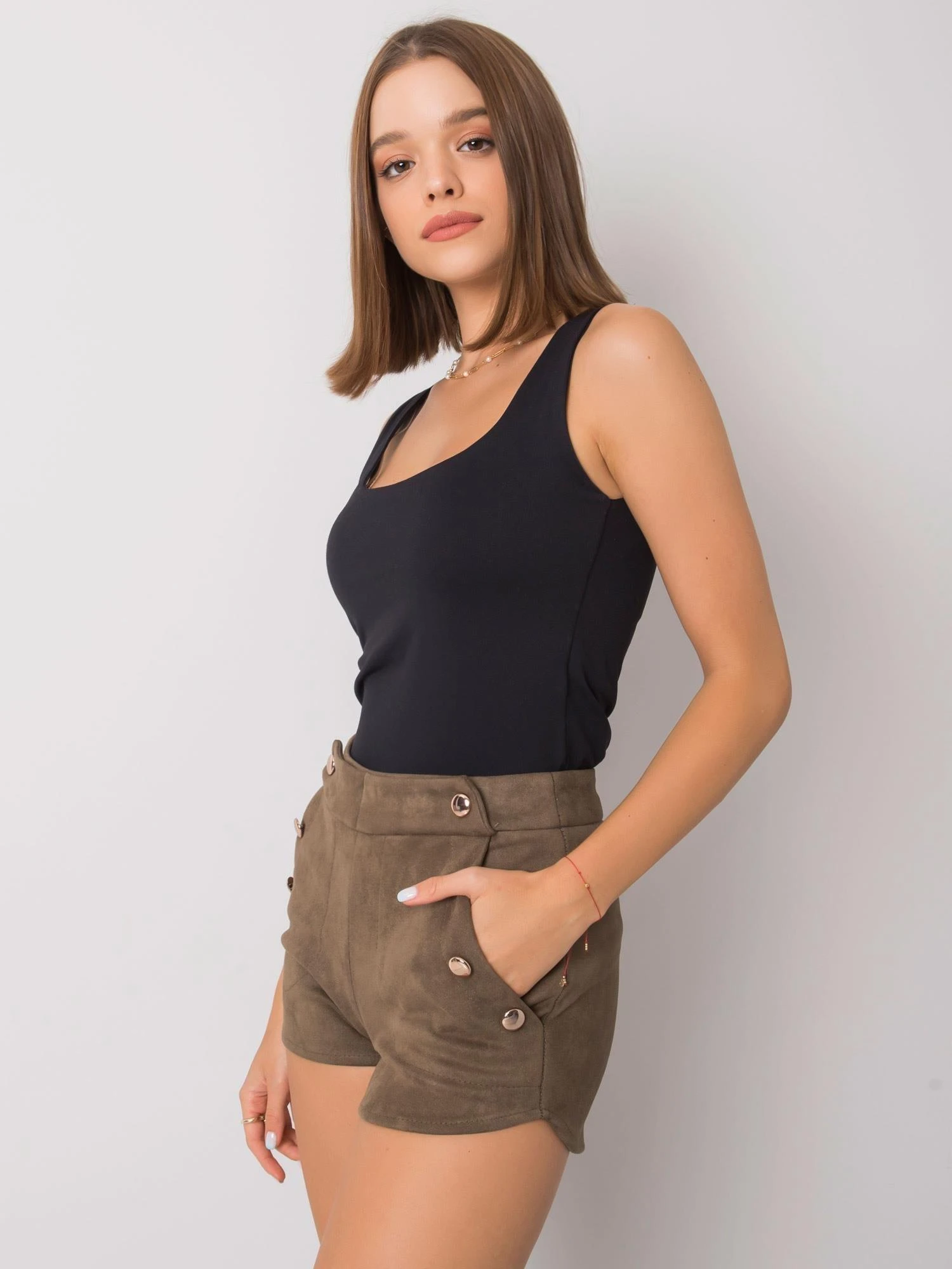 Rue Paris Šortai-CHA-SN-1257.89P-khaki