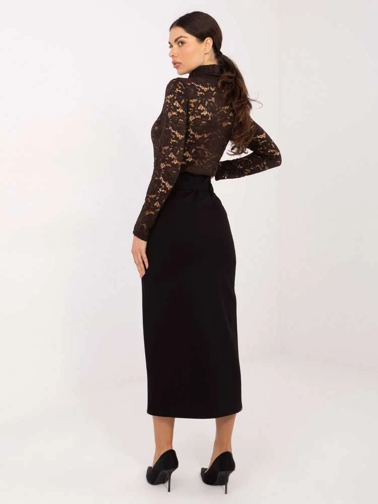 Rue Paris Spódnica-IT-SD-FL7393.26-juoda