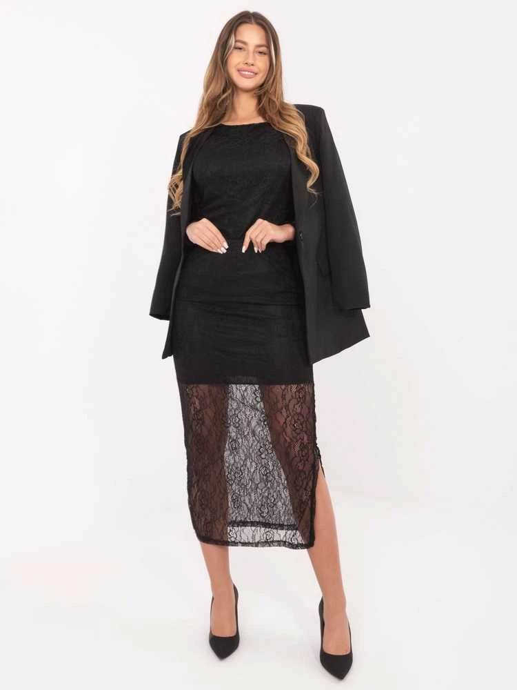 Rue Paris Spódnica-MI-SD-122436.60-juoda