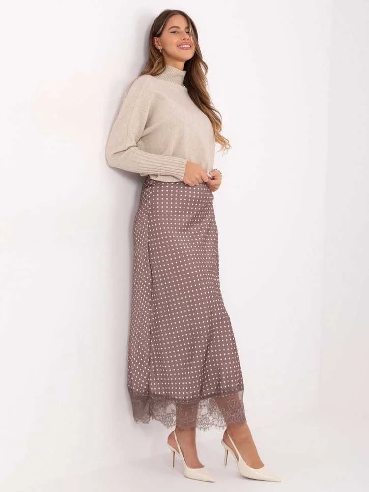 Rue Paris Spódnica-MI-SD-4213.52-ciemny bezowy