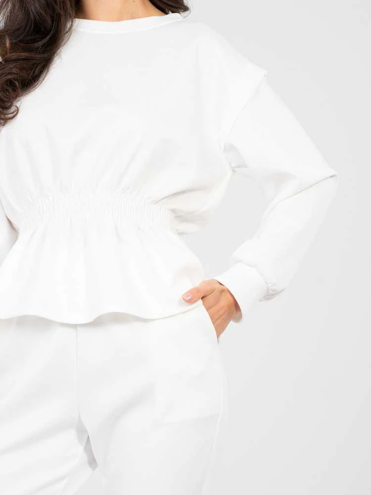 Rue Paris Sportinės kelnės-IT-DR-22239.94-ecru