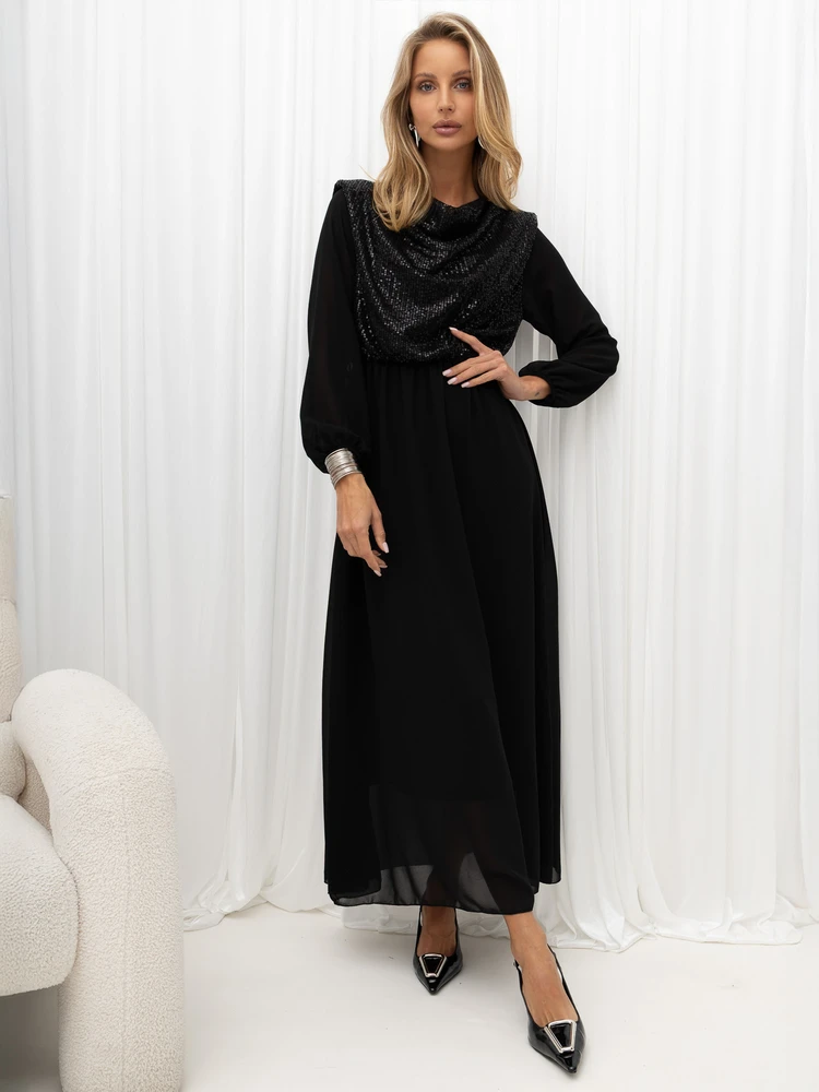 Rue Paris Sukienka-IT-SK-21832.99-juoda