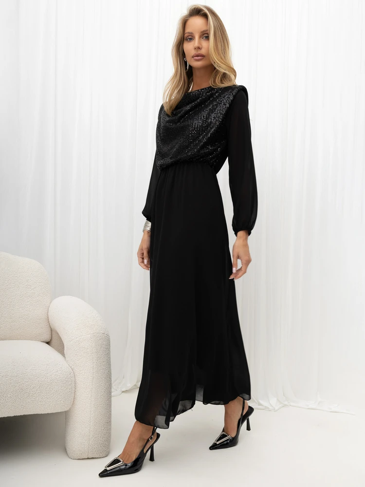 Rue Paris Sukienka-IT-SK-21832.99-juoda