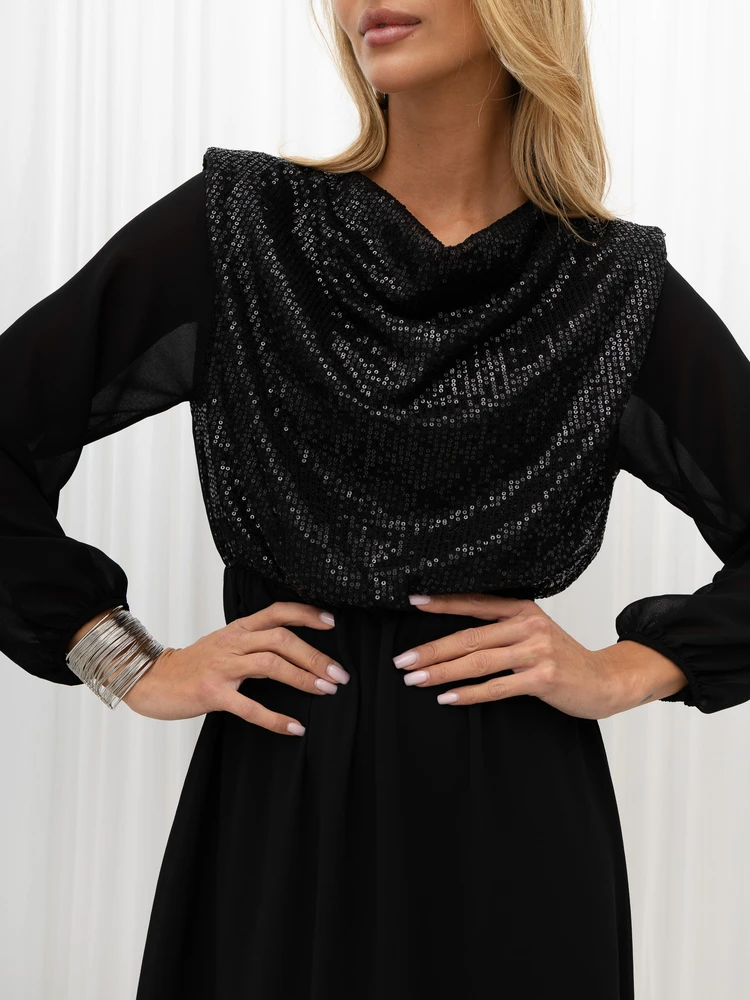 Rue Paris Sukienka-IT-SK-21832.99-juoda