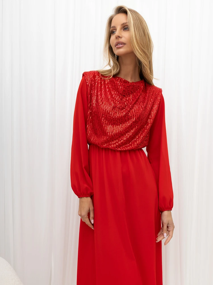 Rue Paris Sukienka-IT-SK-21832.99-raudona