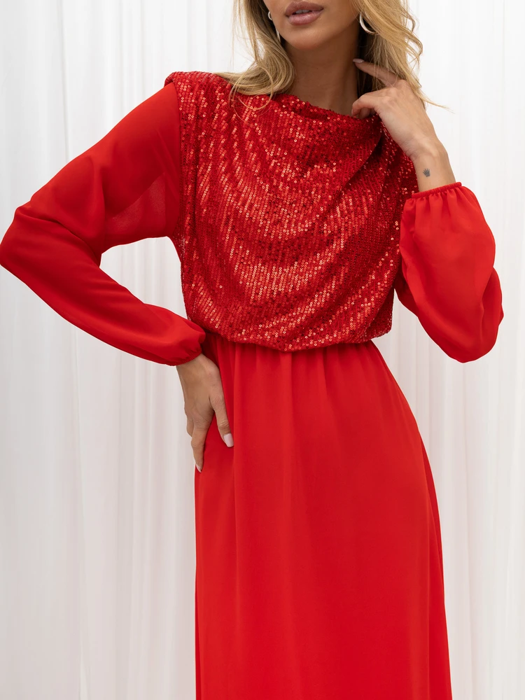 Rue Paris Sukienka-IT-SK-21832.99-raudona