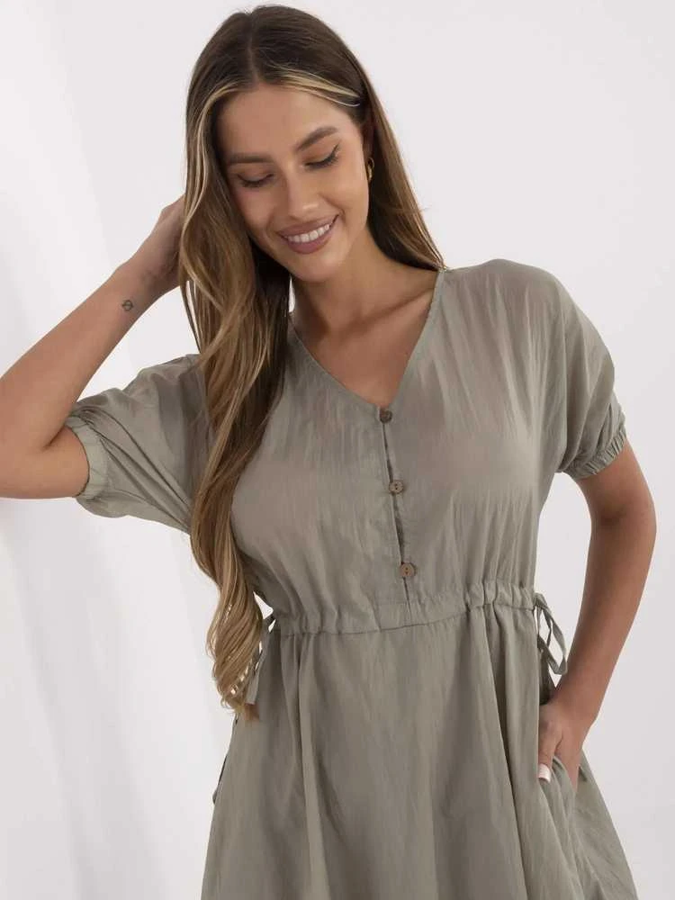Rue Paris Suknelė-217-SK-25663.03-khaki