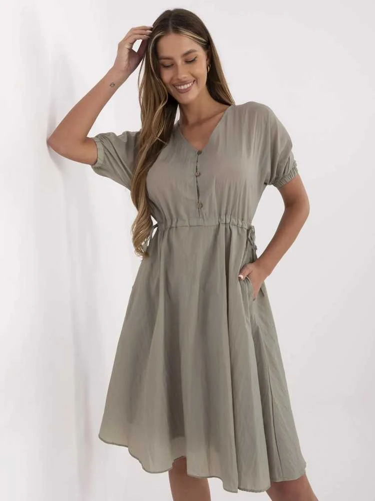 Rue Paris Suknelė-217-SK-25663.03-khaki