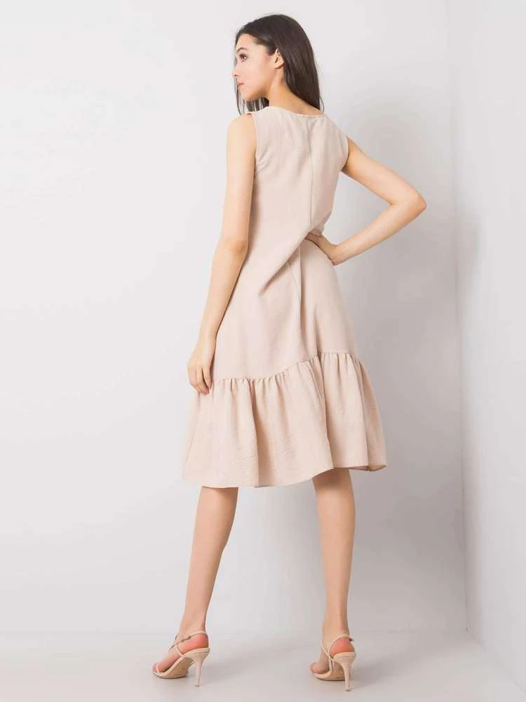 Rue Paris Suknelė-328-SK-5074.74-smėlio spalvos