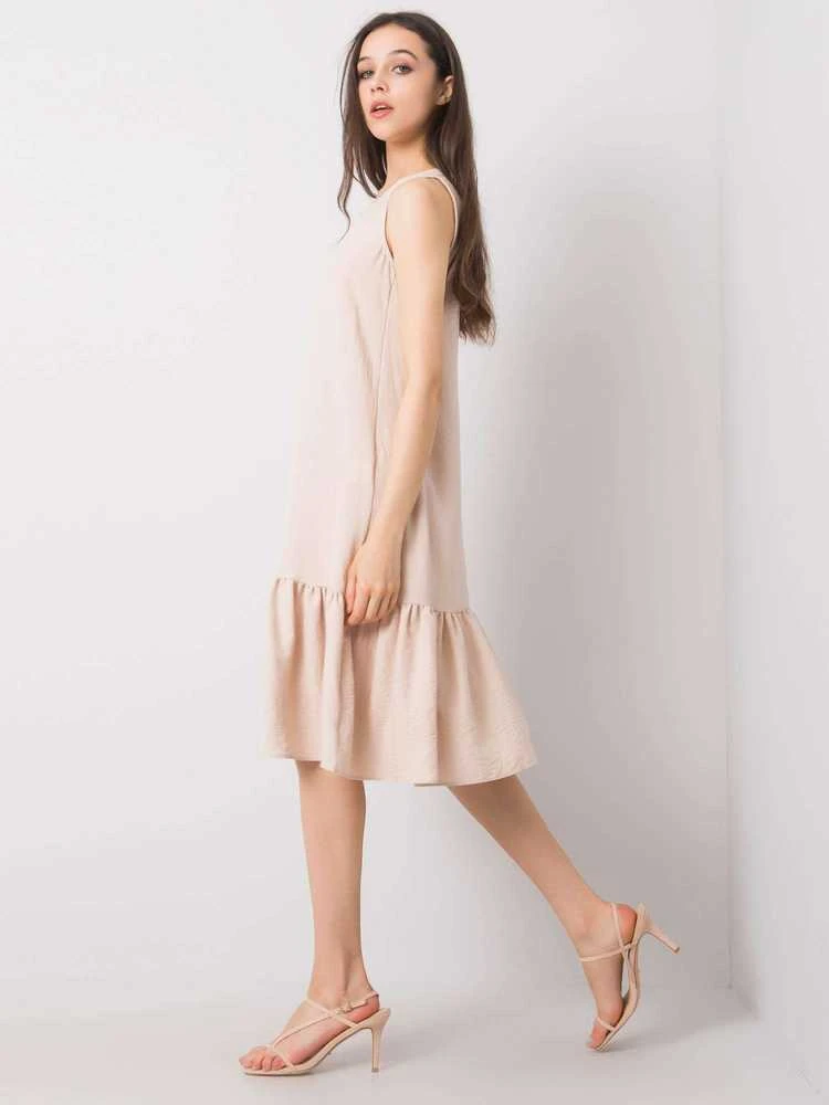 Rue Paris Suknelė-328-SK-5074.74-smėlio spalvos
