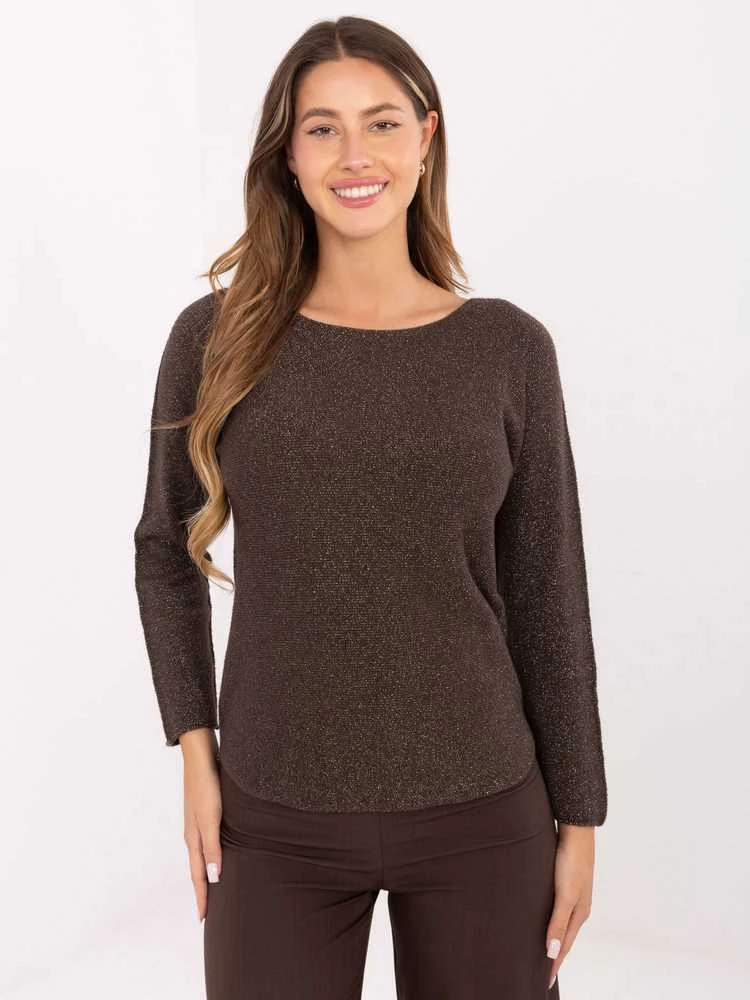 Rue Paris Sweter-IT-SW-0110.84-ciemny ruda