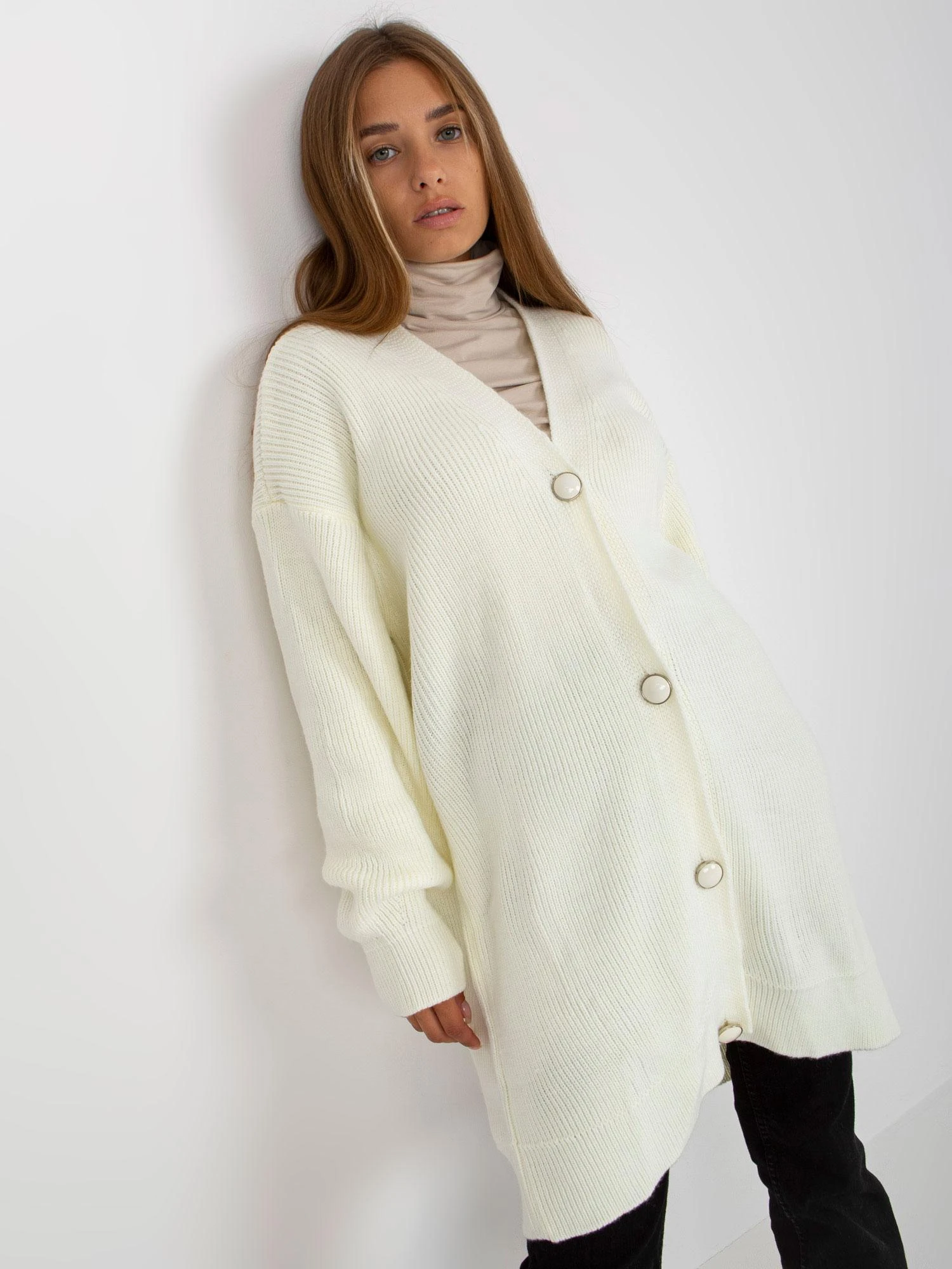 Rue Paris Megztinis-LC-SW-0267.06X-ecru