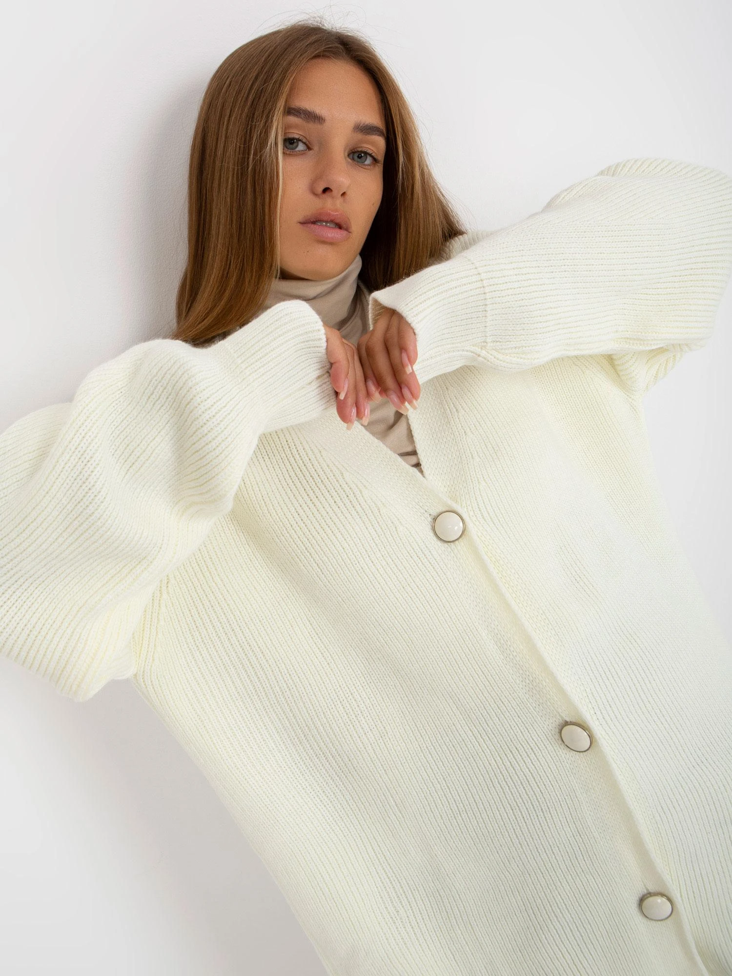 Rue Paris Megztinis-LC-SW-0267.06X-ecru