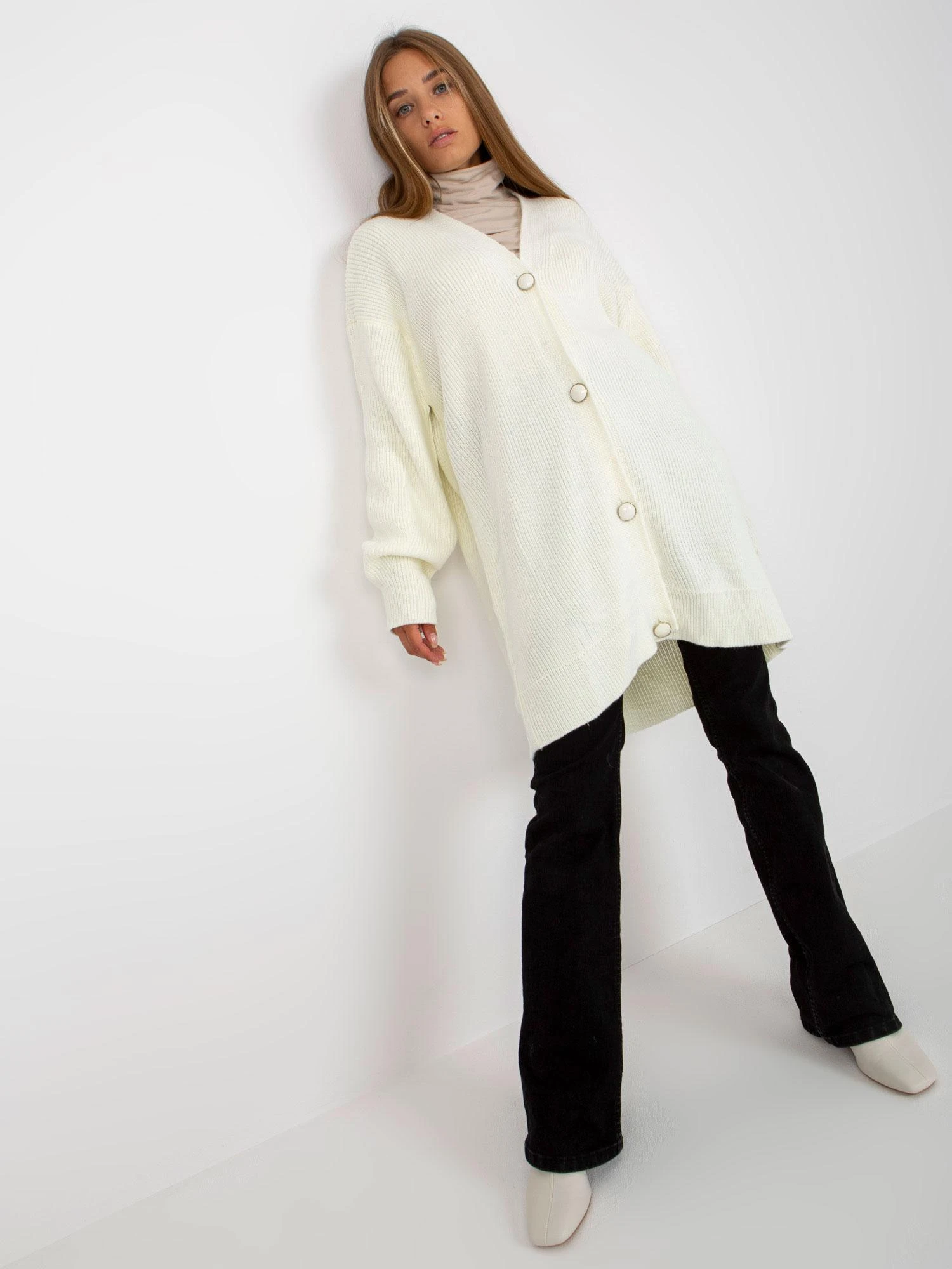 Rue Paris Megztinis-LC-SW-0267.06X-ecru