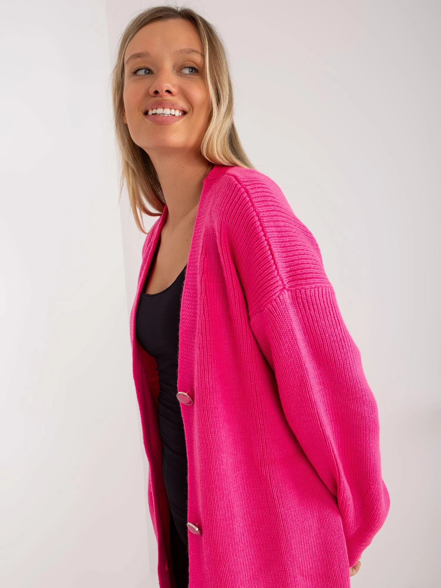 Rue Paris Megztinis-LC-SW-0267.06X-fluo rožinis