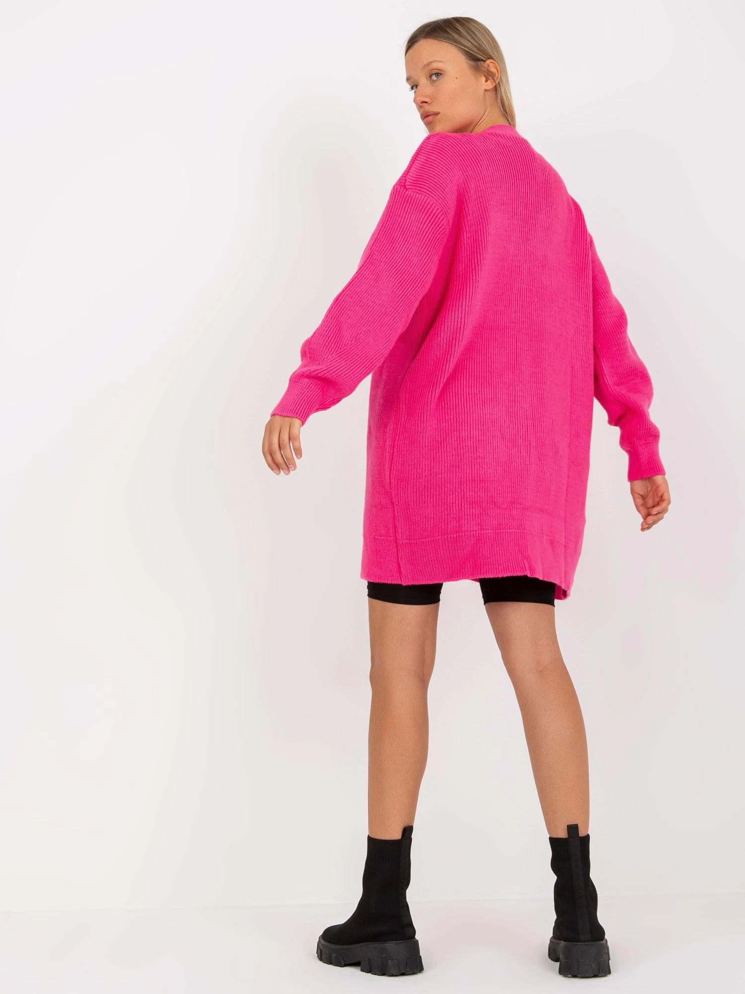 Rue Paris Megztinis-LC-SW-0267.06X-fluo rožinis