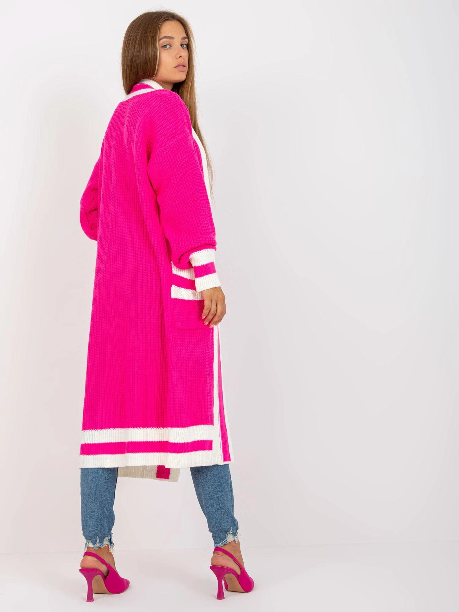 Rue Paris Megztinis-LC-SW-0291.06X-fluo rožinis