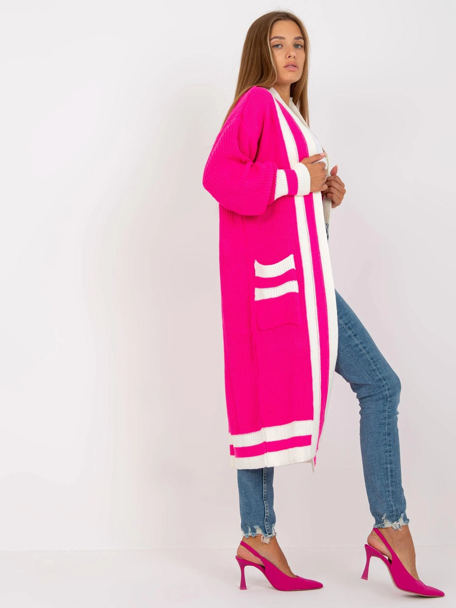 Rue Paris Megztinis-LC-SW-0291.06X-fluo rožinis
