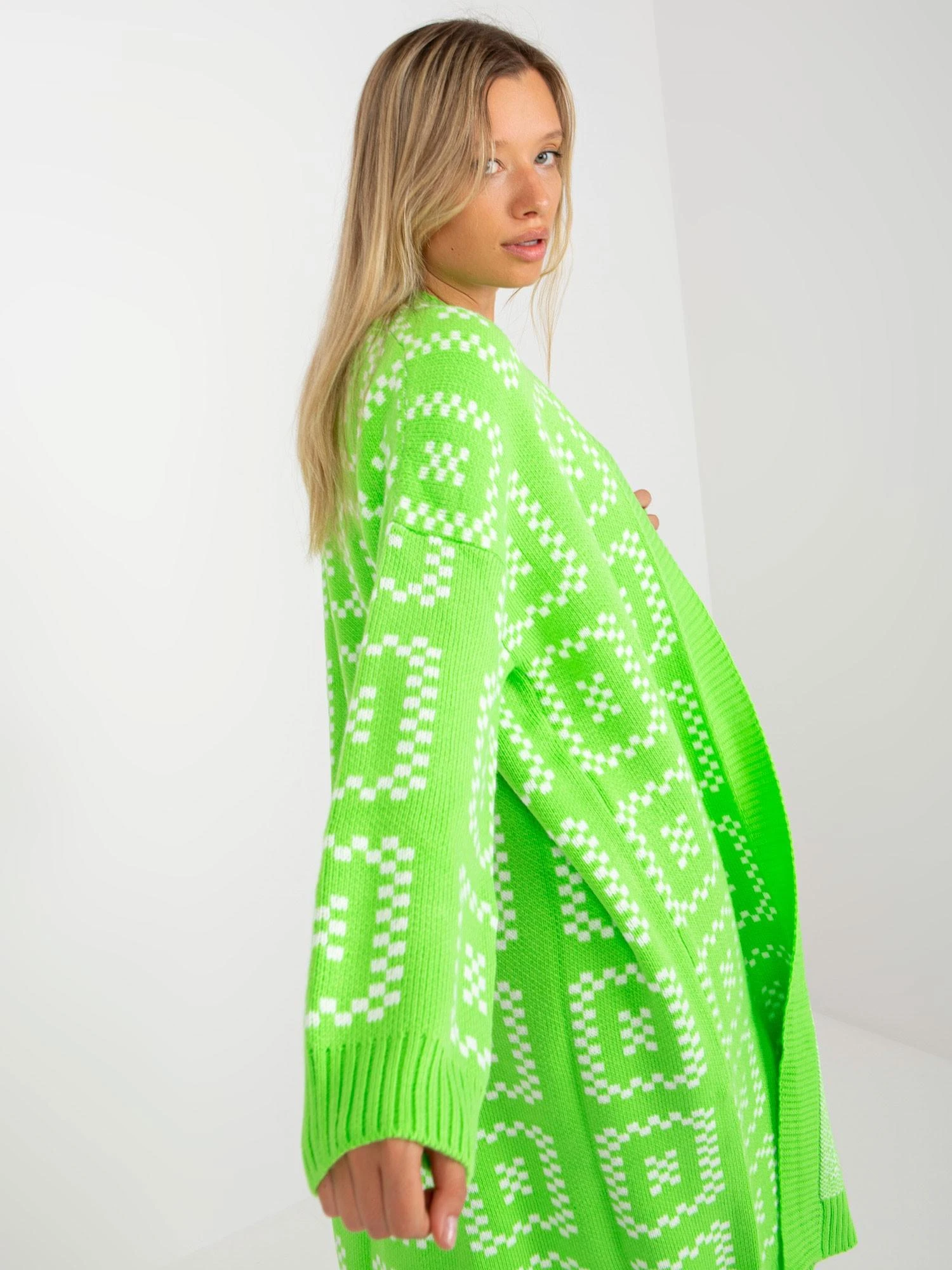 Rue Paris Megztinis-LC-SW-0296.08P-fluo žalias