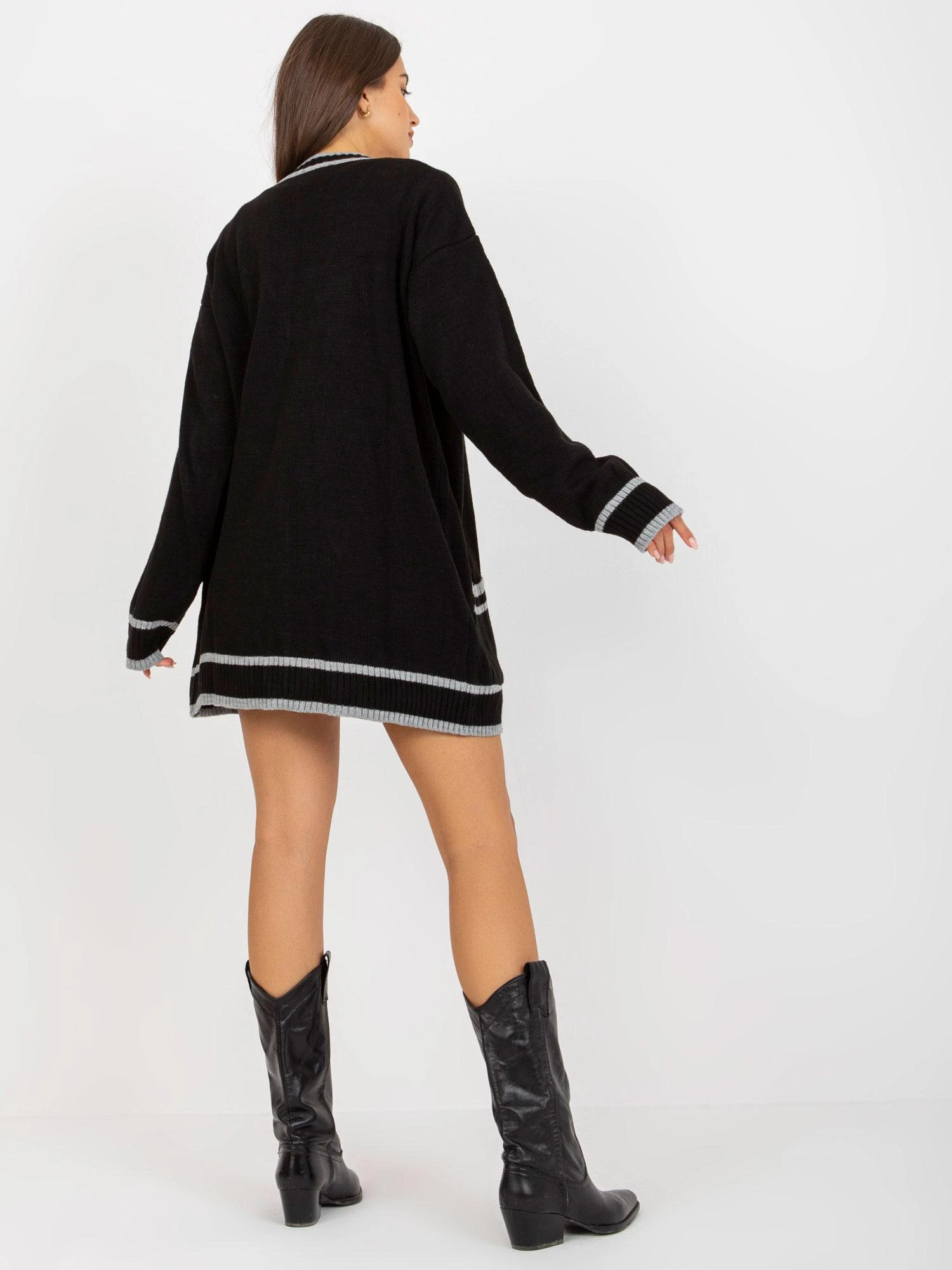 Rue Paris Megztinis-LC-SW-0333.06X-juodas