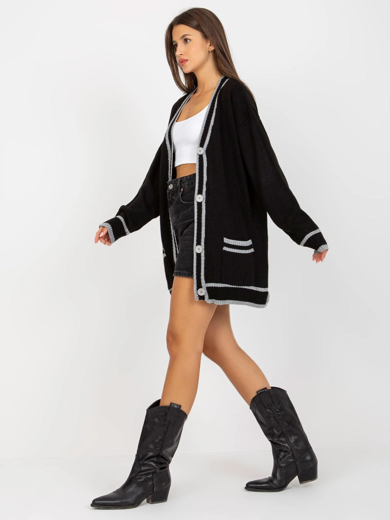 Rue Paris Megztinis-LC-SW-0333.06X-juodas