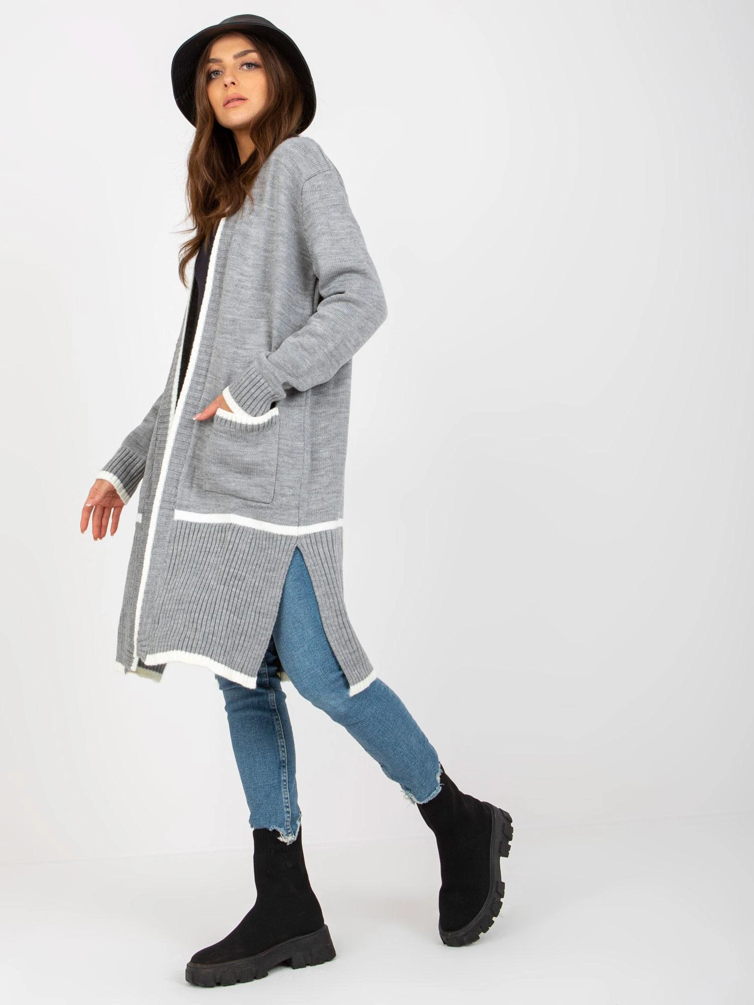 Rue Paris Megztinis-LC-SW-0340.42P-pilka