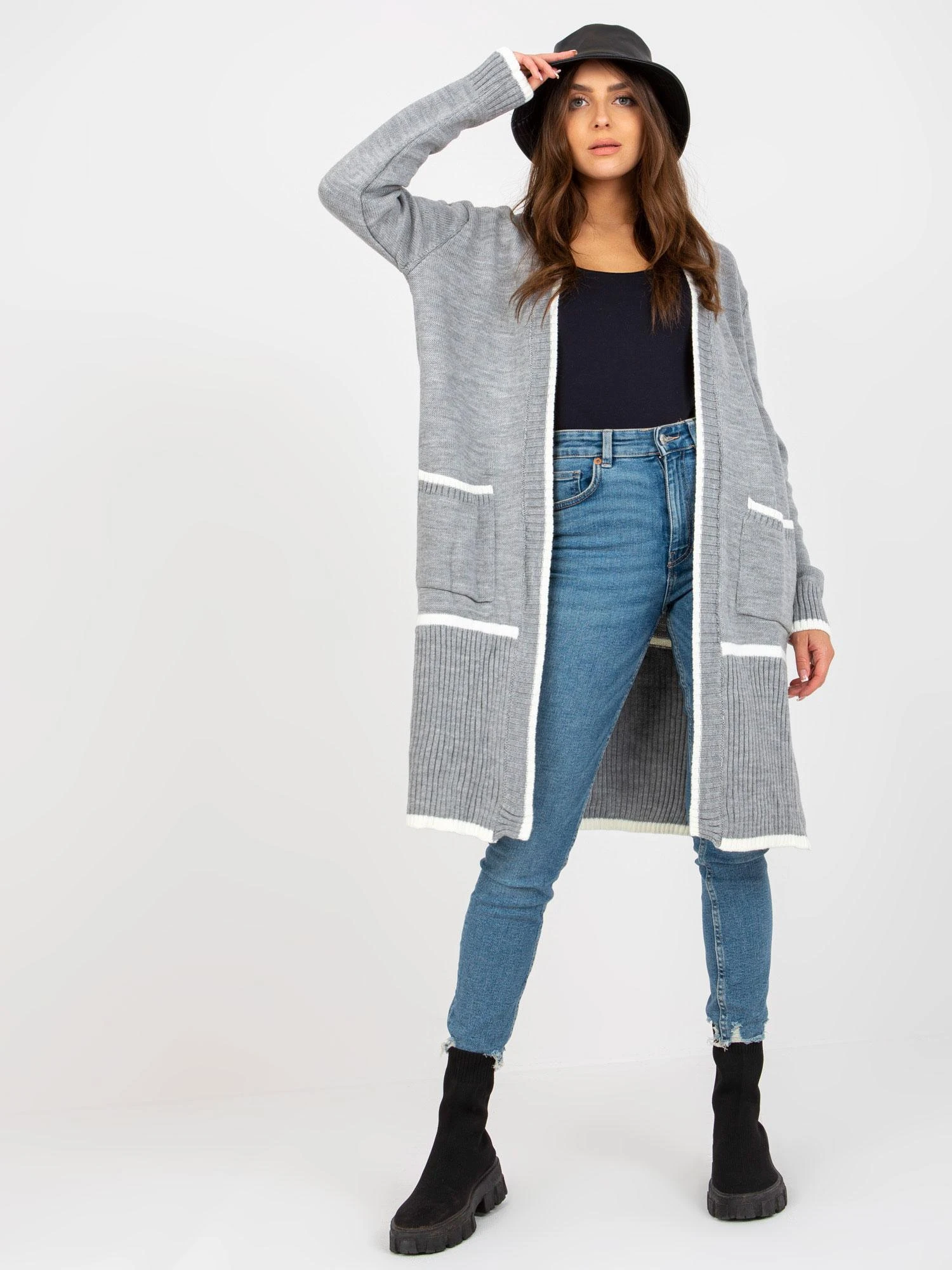 Rue Paris Megztinis-LC-SW-0340.42P-pilka