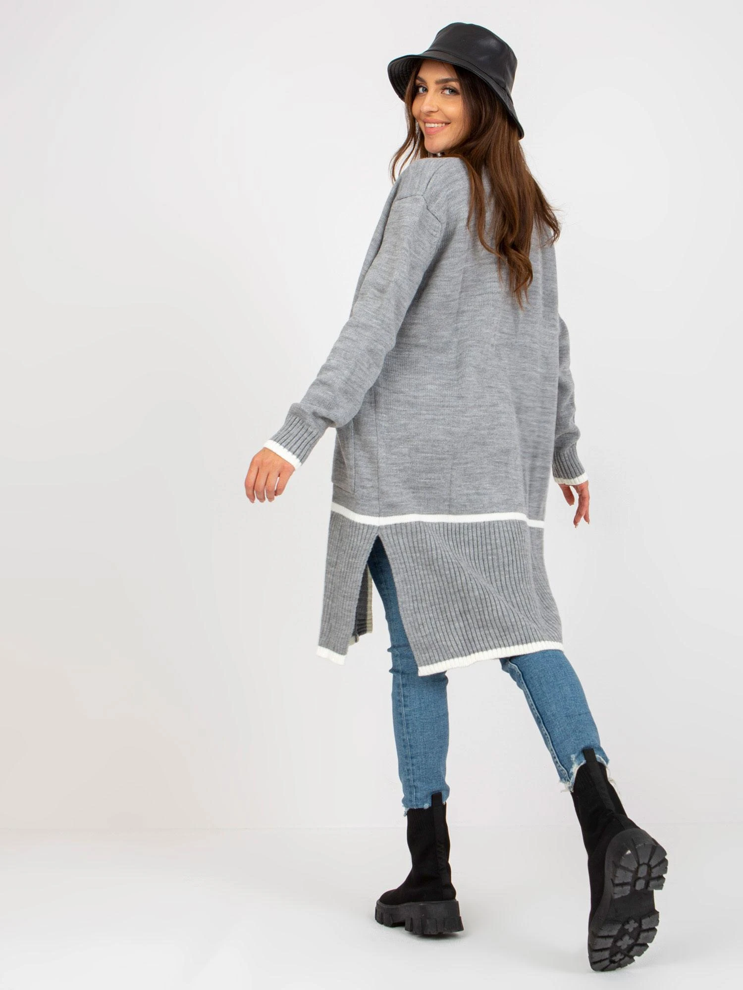 Rue Paris Megztinis-LC-SW-0340.42P-pilka