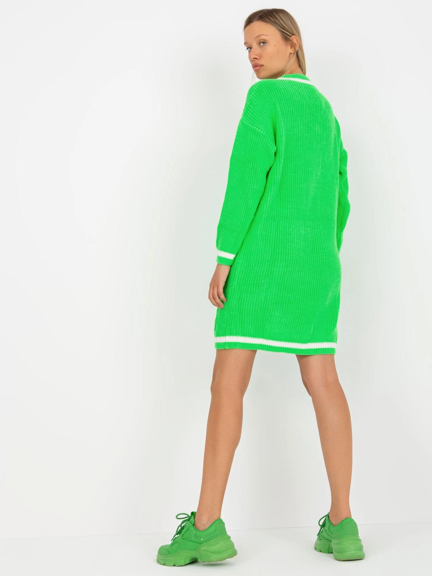Rue Paris Megztinis-LC-SW-8023.55P-fluo žalias