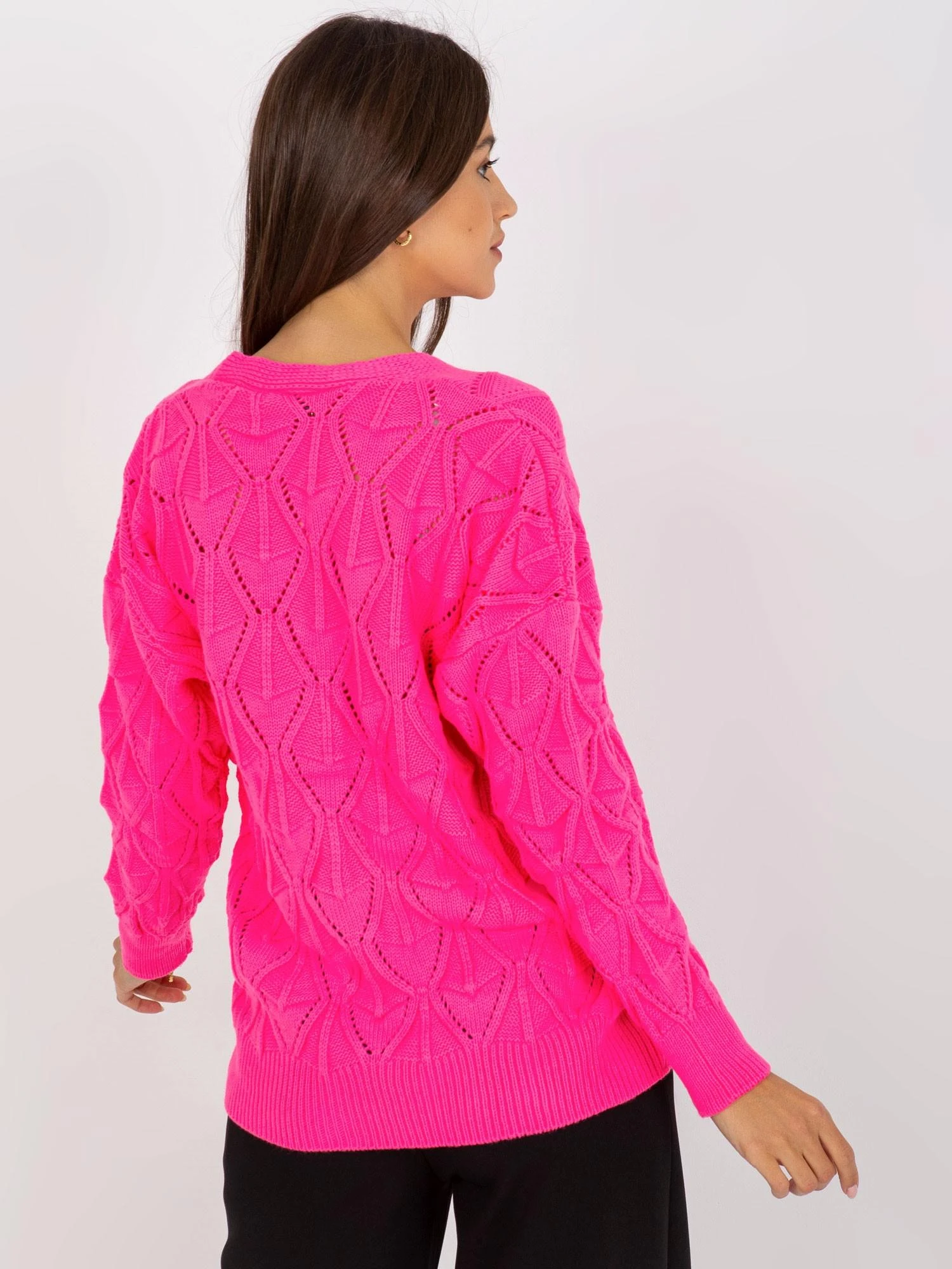 Rue Paris Megztinis-LC-SW-8035.06X-fluo rožinis