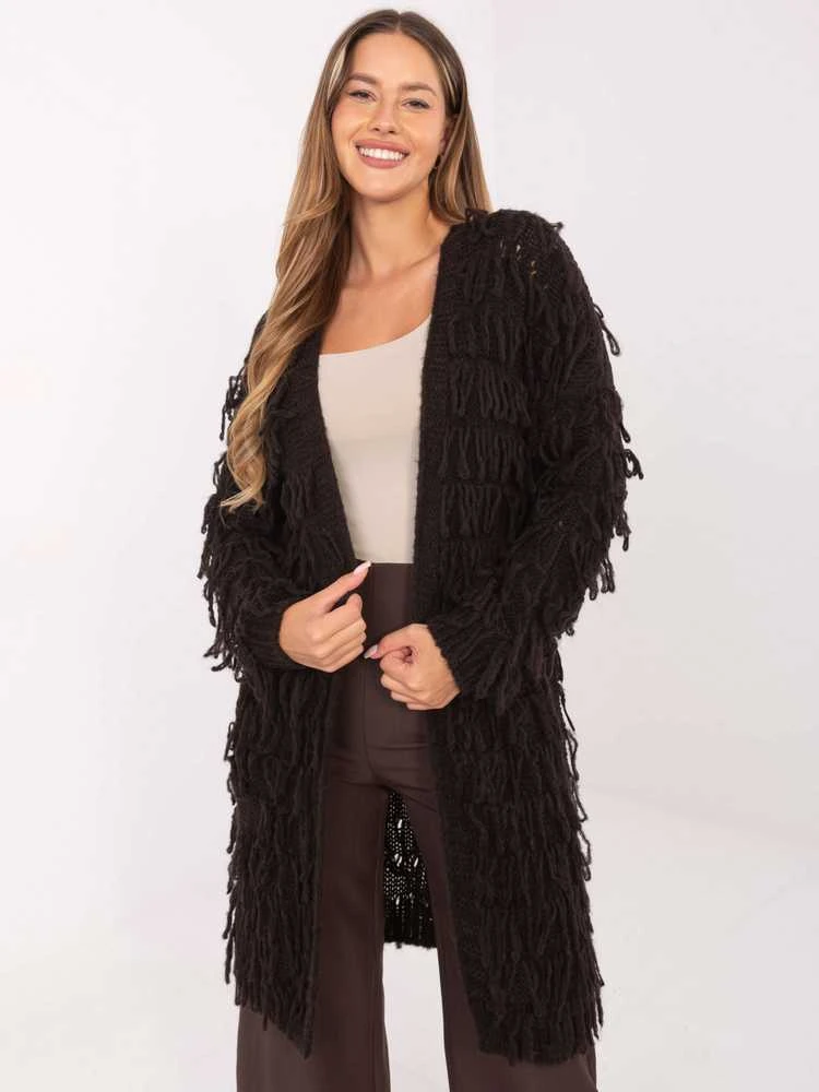 Rue Paris Sweter-MI-SW-0820.85-ciemny ruda