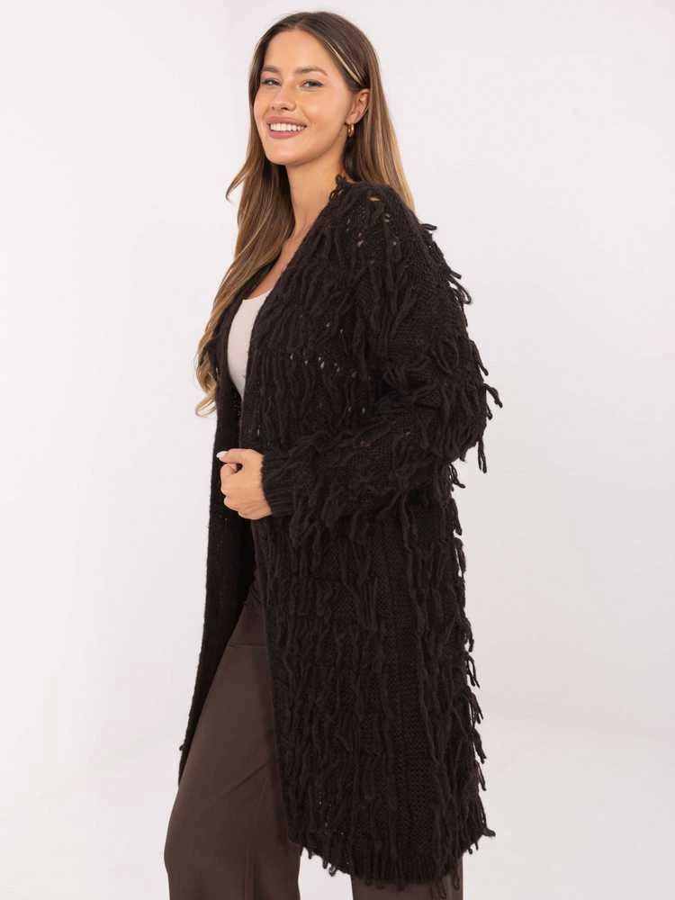 Rue Paris Sweter-MI-SW-0820.85-ciemny ruda