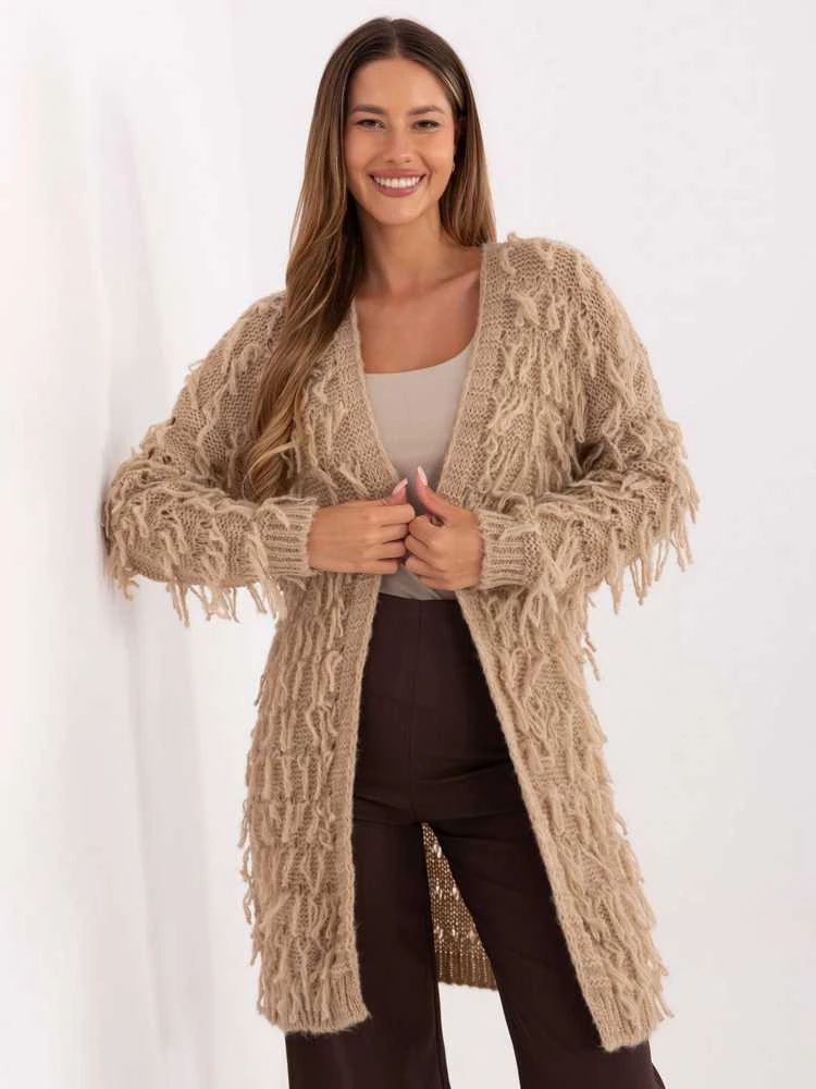 Rue Paris Sweter-MI-SW-0820.85-smėlio spalva