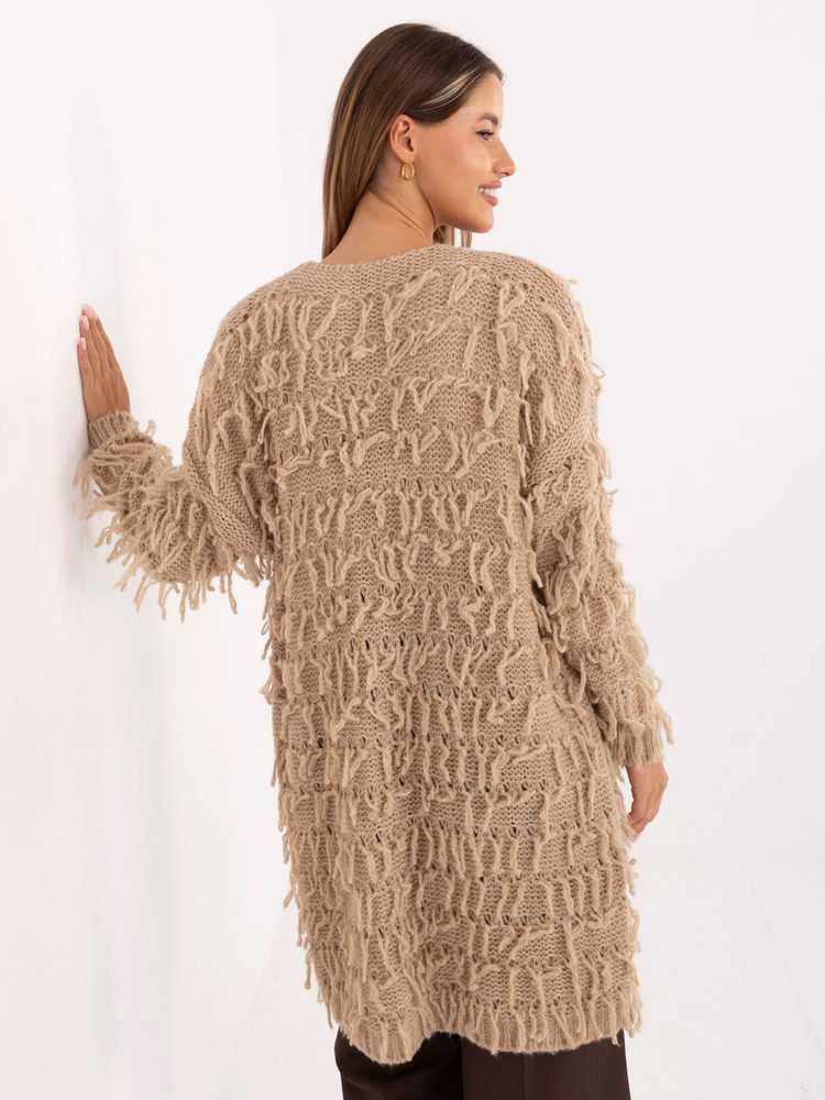 Rue Paris Sweter-MI-SW-0820.85-smėlio spalva