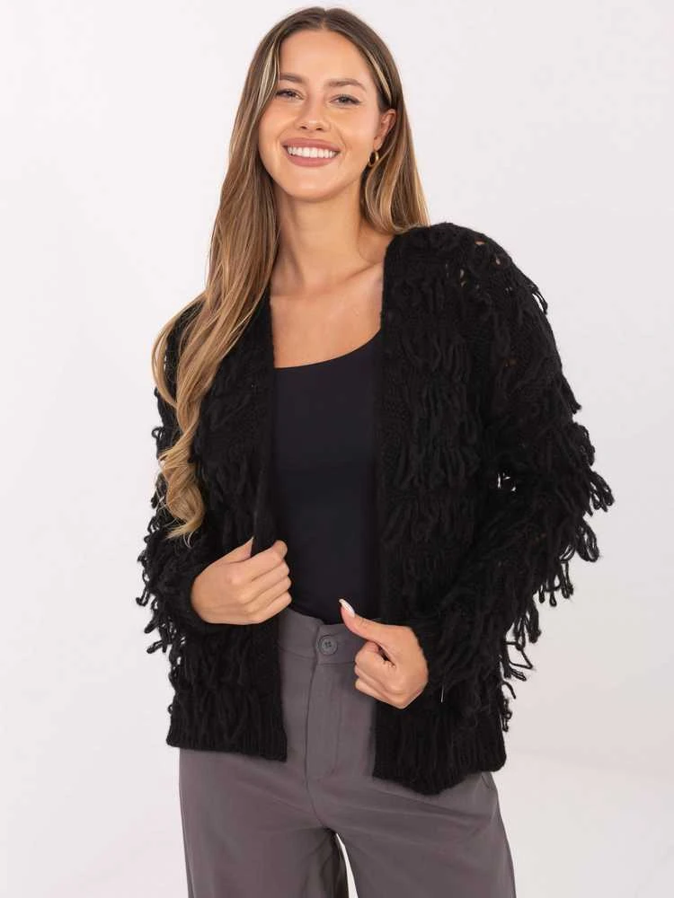 Rue Paris Sweter-MI-SW-1308.21-juoda