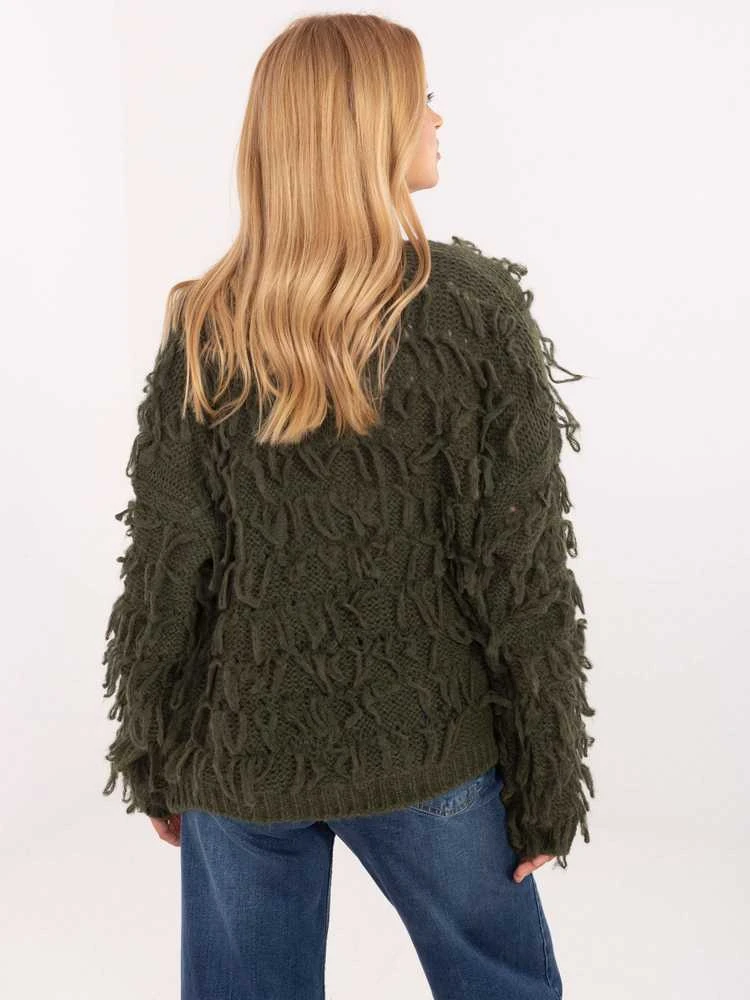 Rue Paris Sweter-MI-SW-1308.21-khaki