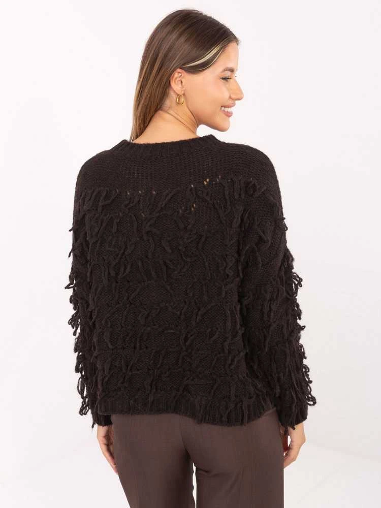 Rue Paris Sweter-MI-SW-2008.86-ciemny ruda