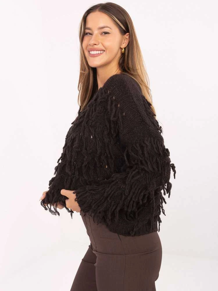Rue Paris Sweter-MI-SW-2008.86-ciemny ruda
