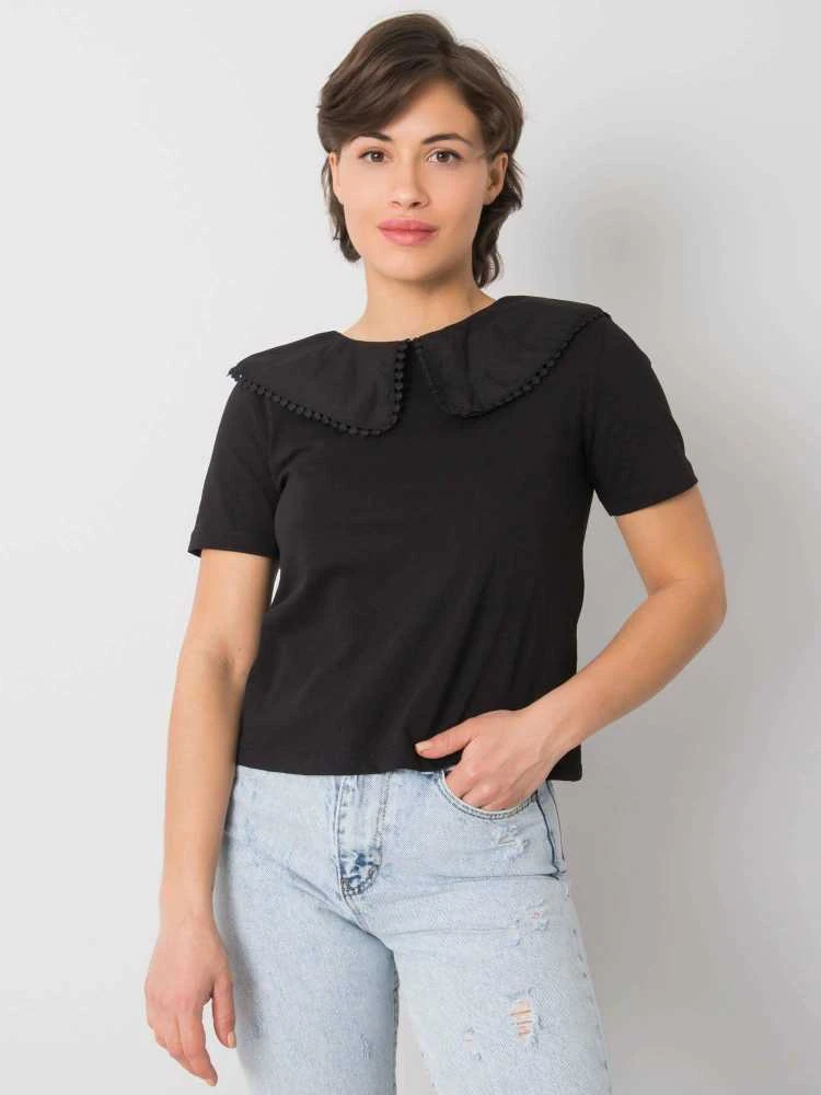 Rue Paris Marškinėliai-157-TS-6475.91-juodi