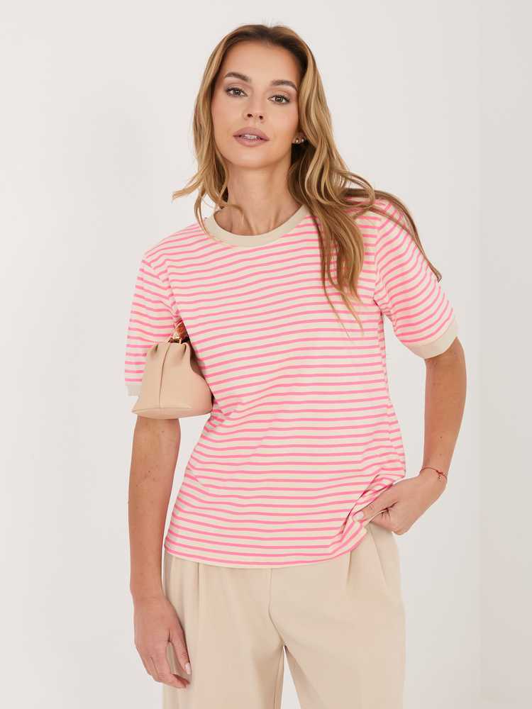 Rue Paris Marškinėliai moterims -IT-TS-20881.85-smėlio spalva