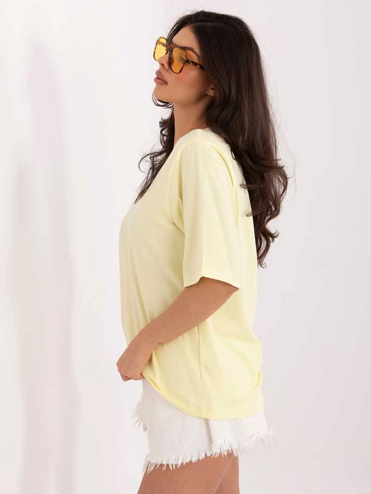 Rue Paris T-shirt-RV-BZ-A1268.18-jasny geltona