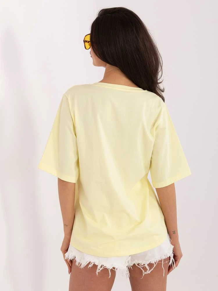 Rue Paris T-shirt-RV-BZ-A1268.18-jasny geltona