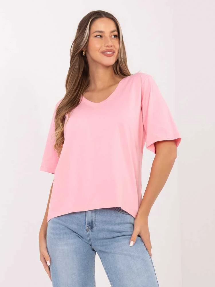 Rue Paris T-shirt-RV-BZ-A1268.18-jasny rožinė