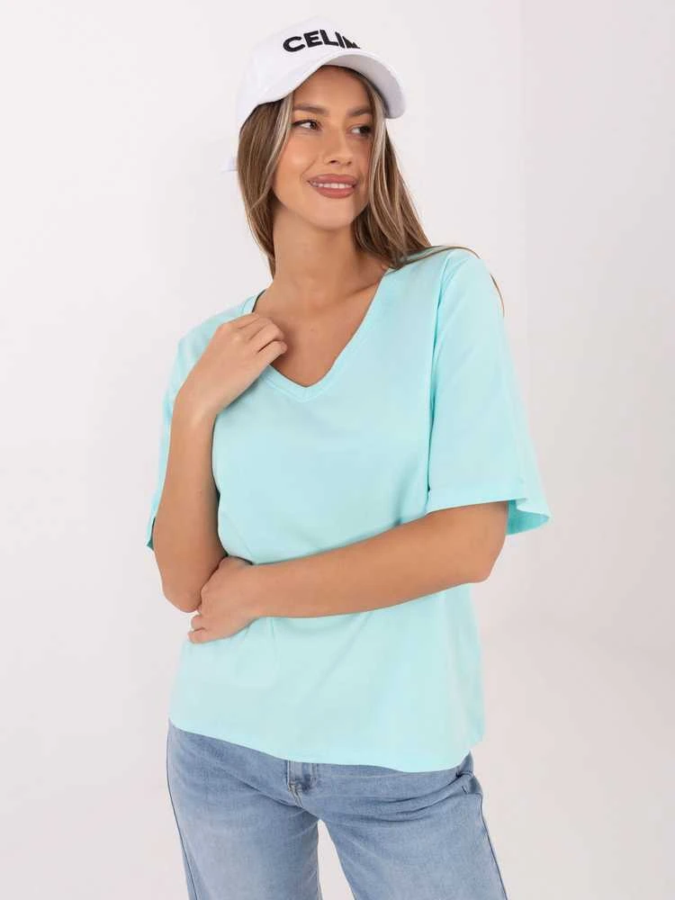 Rue Paris T-shirt-RV-BZ-A1268.18-mietowy